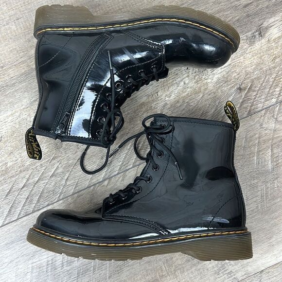 Dr. Martens Junior 1460 Patent Leather Lace Up Boots US 4 - Picture 7 of 12